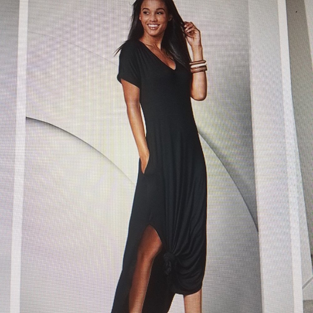 Red Maxi Dress with slit up the left side